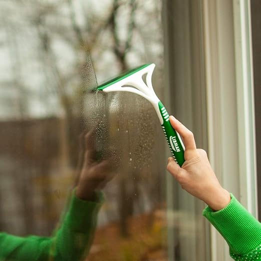 Libman Commercial 1070 Shower Squeegee, Polypropylene and Sanoprene, 8" Wide, Green and White (Pack of 6)