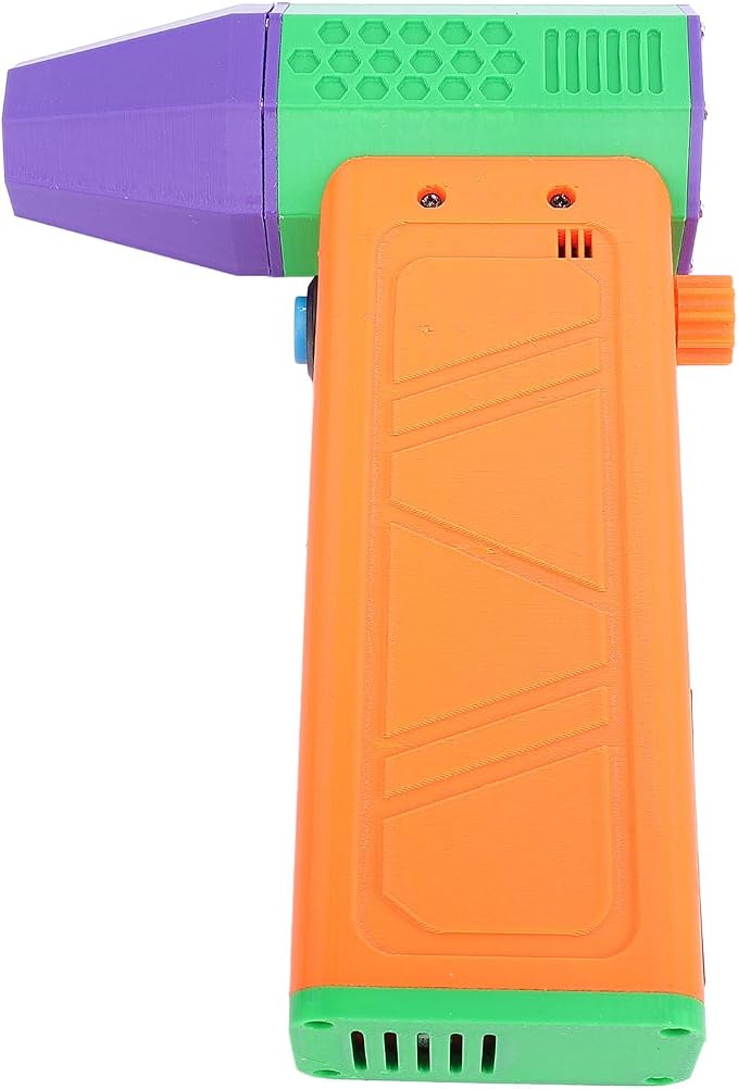 Electric Air Atomizer High Speed PETG Hand Turbo Fan 140000RPM Professional Outdoor Car (Orange+Green)