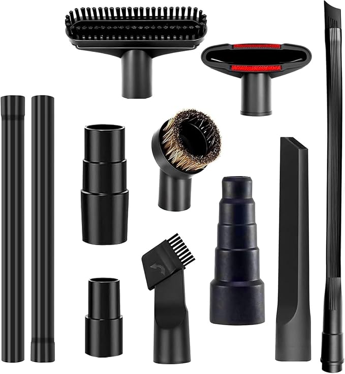 Universal Vacuum Attachments Kit -Shop Vac Attachments1 7/8" to 1 1/4" Vacuum Attachments Cleaners Accessories for Shop Vacuum Cleaner Attachments Brushes for Shop Vac Attachments