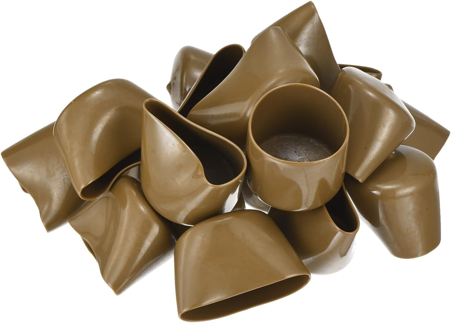 uxcell 20pcs Rubber End Caps 48mm(1 7/8") ID Vinyl PVC Round Tube Bolt Cap Cover Screw Thread Protectors Light Brown