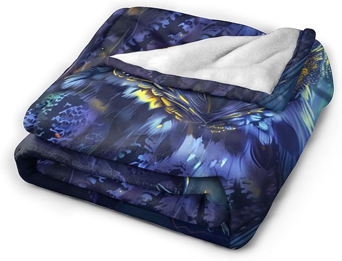 Tijuboni Owl Throw Blanket Owl Gifts for Girls Boys Women Men Kids Adults Soft Flannel Fleece Blanket for Couch Sofa Bed Home Decor 60"x80"