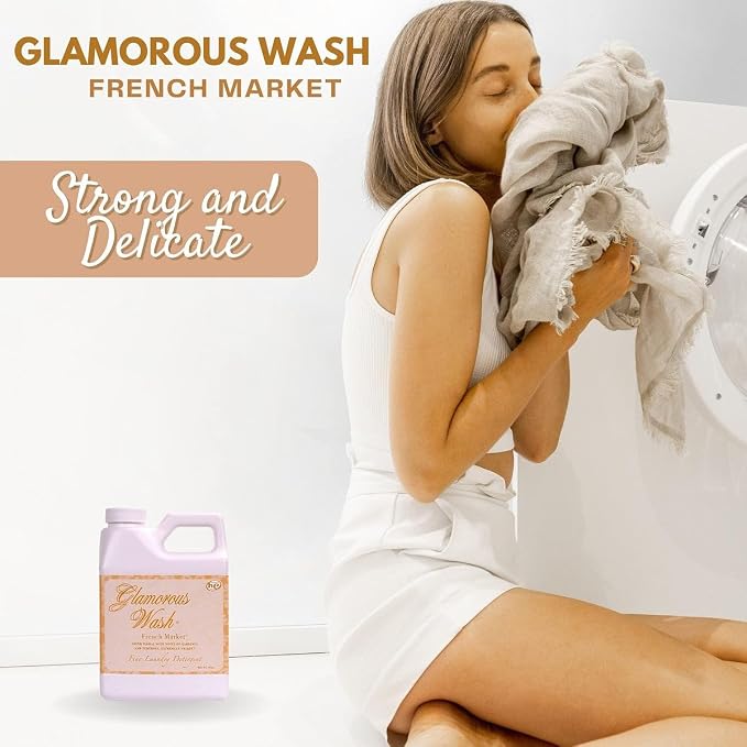 Worldwide Nutrition Bundle: Tyler Glamorous Wash French Market Scent Fine Laundry Liquid Detergent - Hand and Machine Washable - 16 oz, 454-gram Container and Multi-Purpose Key Chain
