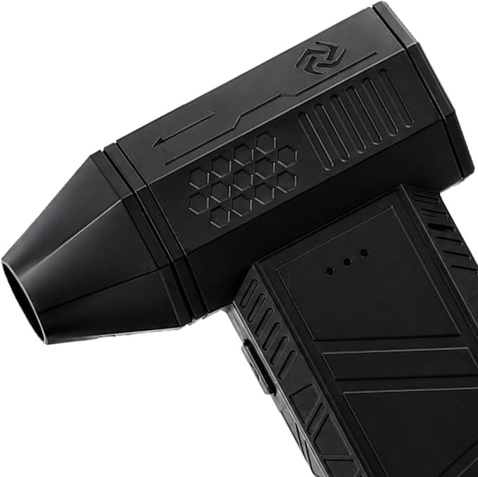 Electric Compressed Air Duster for Computers - 130,000 RPM High-Speed PC Cleaner - Portable Rechargeable Air Blower for Electronics, Keyboards, and Car Detailing - Includes 4 Nozzles