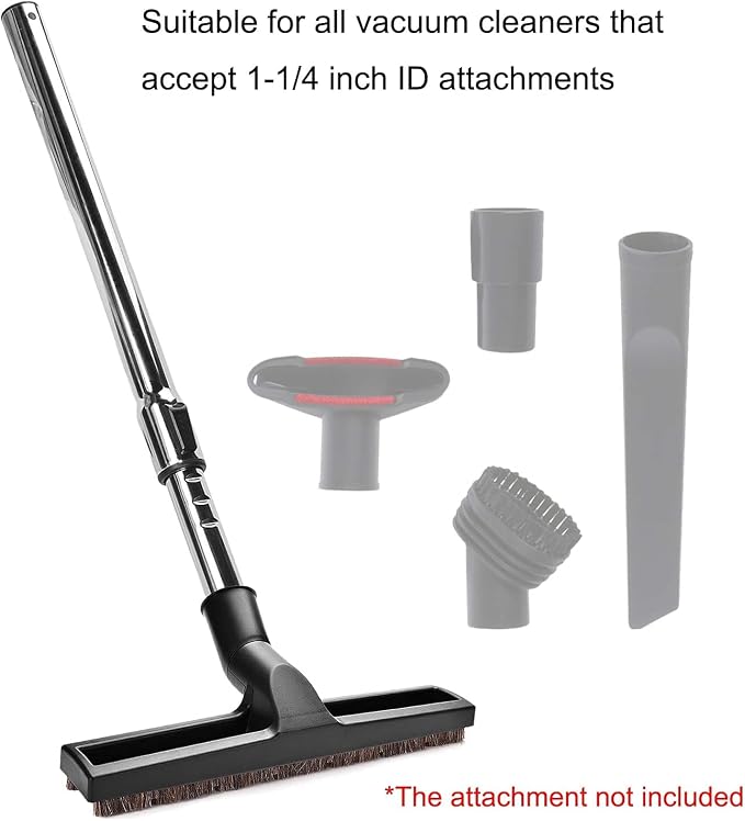 Eagles Hardwood Floor Brush with 1-1/4" Extension Wands Remplacement for Most Vacuum Cleaner Accepting 1-1/4" Attachment-100cm/39inch