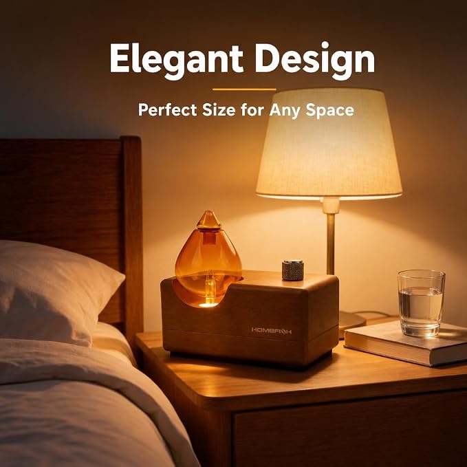 Waterless Essential Oil Diffuser No Water Needed, 2600mAh Cordless Rechargeable Aromatherapy Diffuser, 8H Wireless Scent Diffuser for Large Room, Portable Oil Diffuser for Home Office Yoga