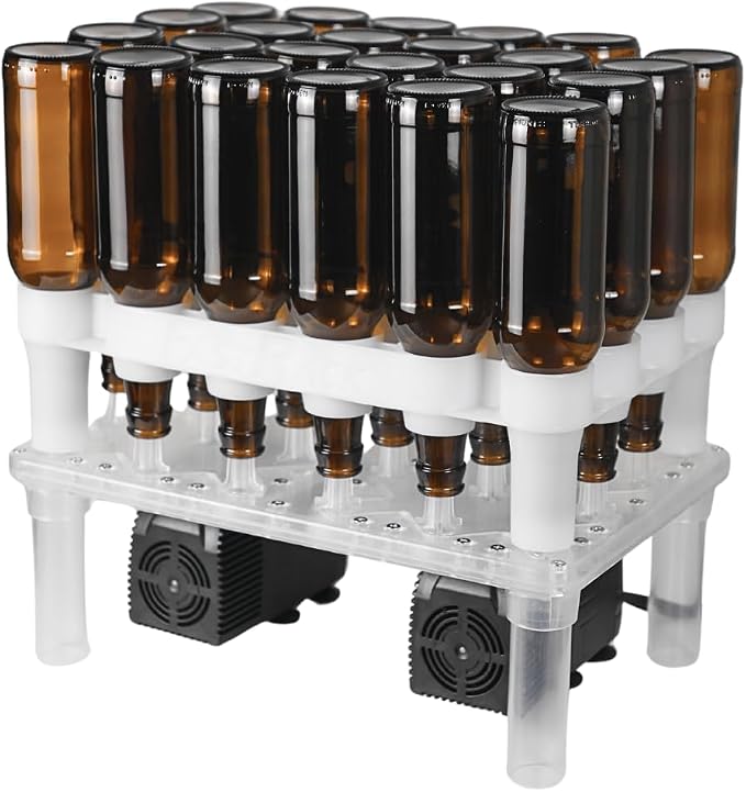 FastWasher24 Beer Bottle Washer and Wine Bottle Cleaner | Bottles & Racks NOT Included |General Purpose Bottle Rinser, Bottle Cleaner and Bottle Sanitizer System | Easy to Assemble