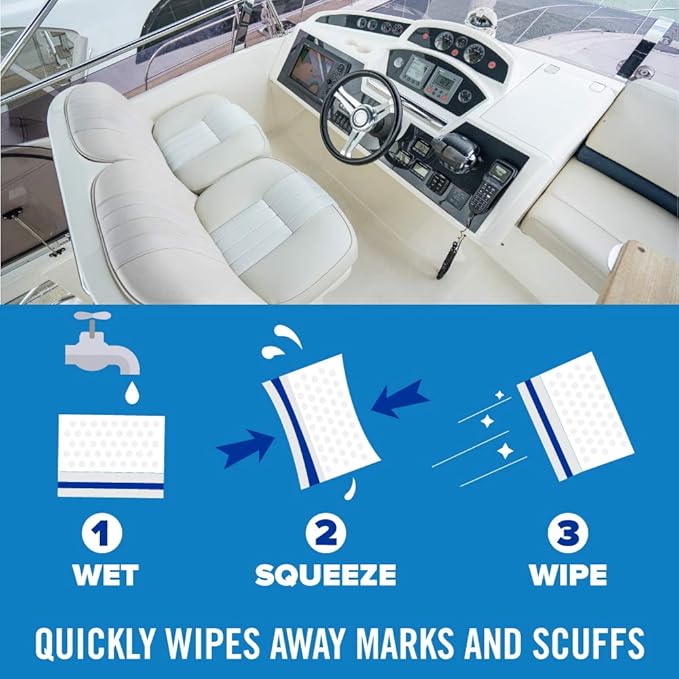 Boat Erasers by Better Boat - Cleaning Sponge for Scuff Marks & Grime, Marine Accessories & Gifts, Safe on Fiberglass Vinyl Gelcoat Deck Hull