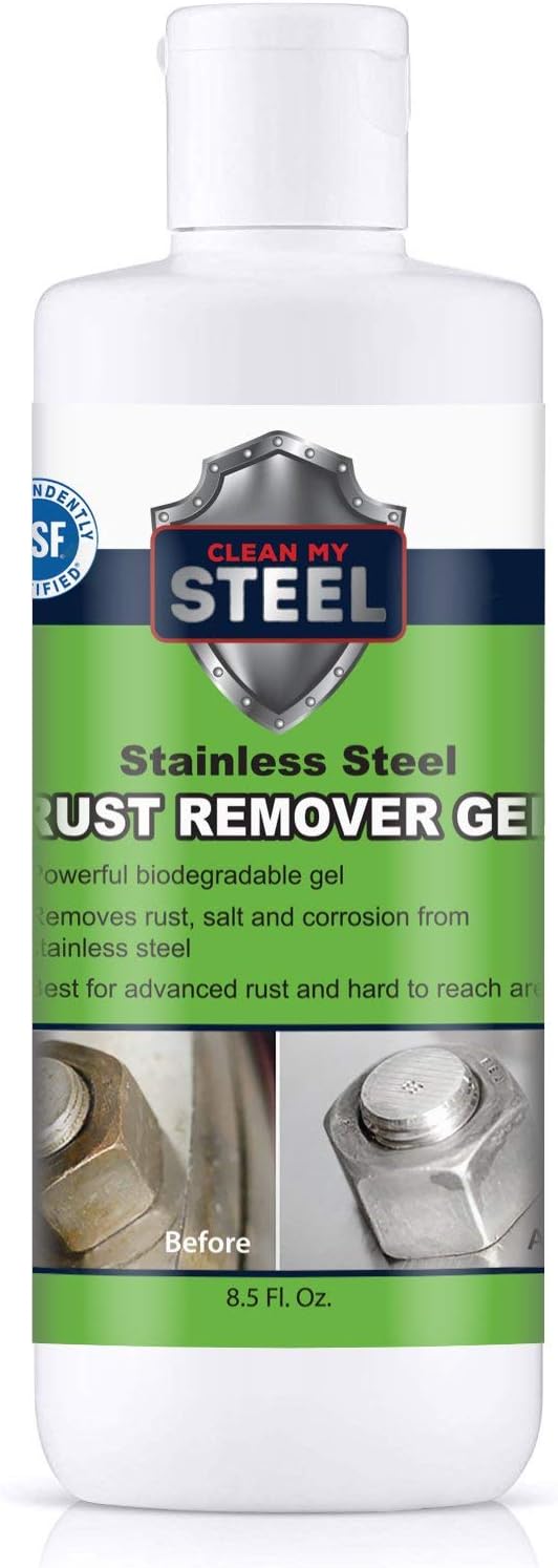 Innogel B450 Heavy-Duty Industrial Use Rust Stain Remover for Metal Surfaces Including Stainless Steel. Metal Cleaner Gel Needs No Scrubbing, Simply Apply and Rinse off (8.5 oz)