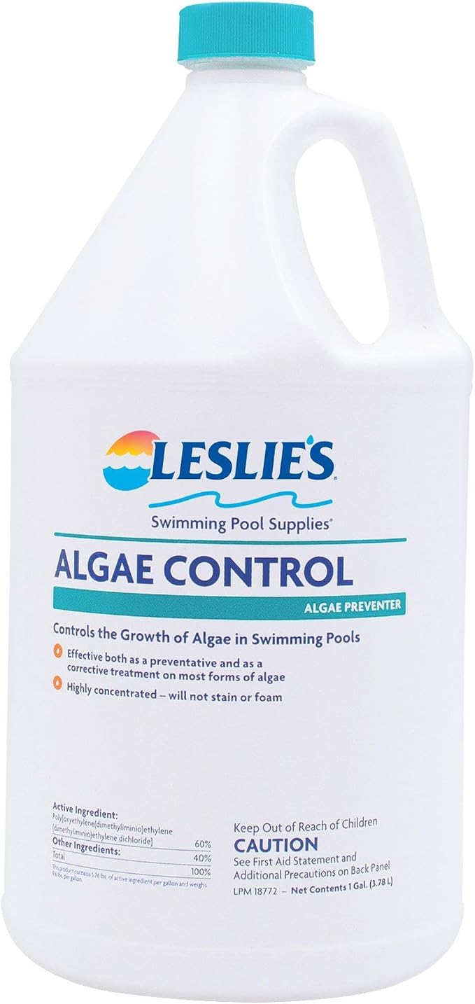 Leslie's Algae Preventative - Non-Staining Algae Control for Swimming Pools, Spas, and Hot Tubs - 1 Gallon