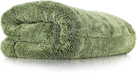 The Rag Company, The Liquid8r M22, Absorbent 70/30 Blend Microfiber Drying Towel for Cars, Trucks, and SUVs, Safe for Detailing, Scratch-Free, Twist Loop, 1100 GSM, 20x20 Inches, Camo