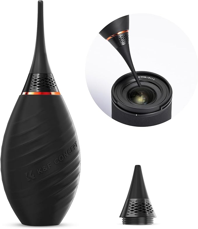 K&F Concept 24mm Full Frame Sensor Cleaning Swab*20+Long Nozzle/Short Nozzle Air Blower Compatible with Nikon Sony Canon DSLR Camera Sensor