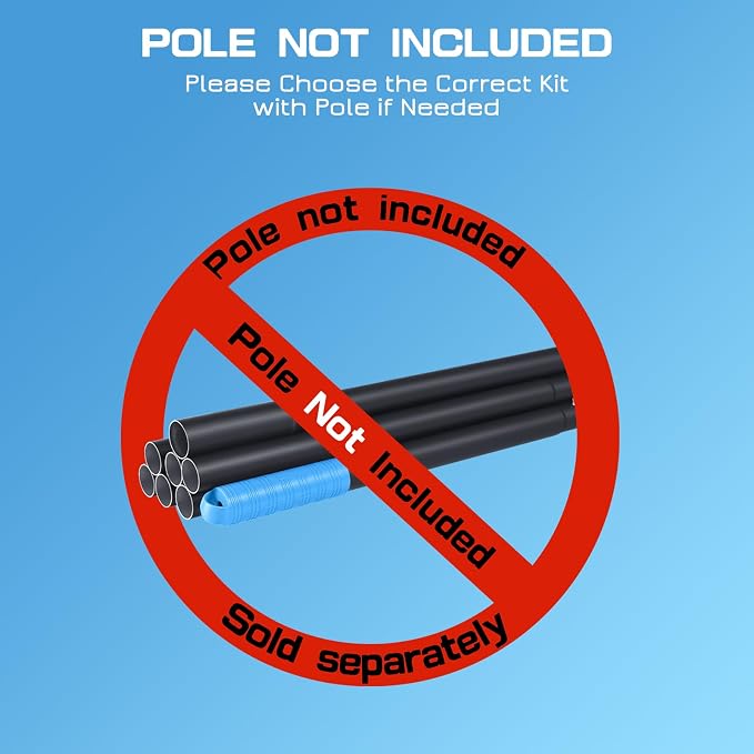Professional Pool Vacuum Head and Hose, 360° Swivel Cuff 1-1/2" x 30 Ft Heavy Duty Flexible Vacuum Hoses, Weighted Manual Triangular Head with Bottom Brush for Inground & Above Ground Pool(No Pole)