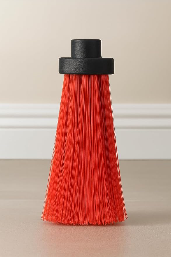Broom Head Set – 2 Pack (Red & Yellow) Soft Bristles for Indoor Outdoor Cleaning, Universal Threaded Socket, Heavy-Duty Replacement Heads