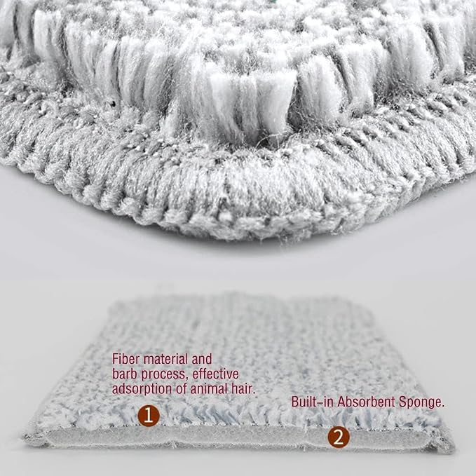 24 inch Mop Pad Refills, 5 Pack Washable Microfiber Replacement Heads, Commercial Grade Reusable, Perfect for Hardwood Floors, Tile Floors, Kitchen Cleaning, and More