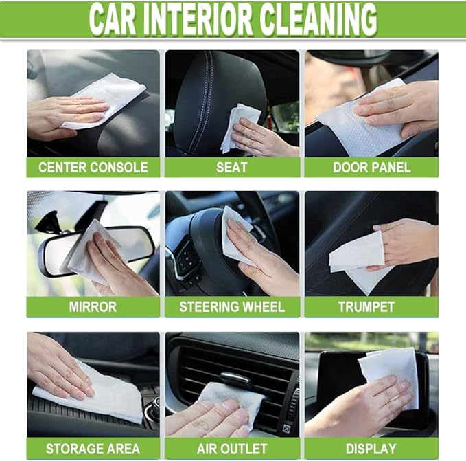 Air Jungles 3in1 Leather Cleaner Wipes 70 Count (Pack of 1), and All Purpose Car and Home Cleaning Wipes 70 Count
