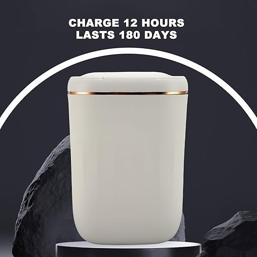 Luqeeg 20L Touchless Trash Can, Automatic Motion Sensor Trash Can with Lid, High Capacity, Rechargeable, Water Proof, Isolate Odors for Kitchen Bedroom Bathroom Office, White
