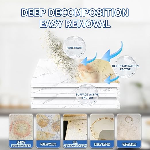 Granite Polishing Powder with Sponge Wiper & Glove, Marble Etch Remover - Professional Cleaner Compound for Granite, Marble, Quartz & Stone | Restores Shine, Removes Scratches & Etch