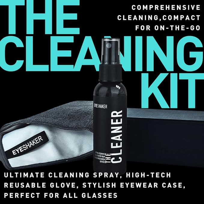 Eyeshaker Screen Cleaning Set with Microfiber Cloth Cleaning Solution and Spray Bottle - Display Cleaner for LCD, LED, QLED, OLED, TFT monitors and Mobile Phone Displays