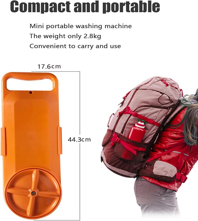 Portable Mini Washing Machine, Bucket Mounted Washing Machine, Compact Semi Automatic Washer Laundry with Digital Display and Leakage Protection Fit for Dormitories Apartment