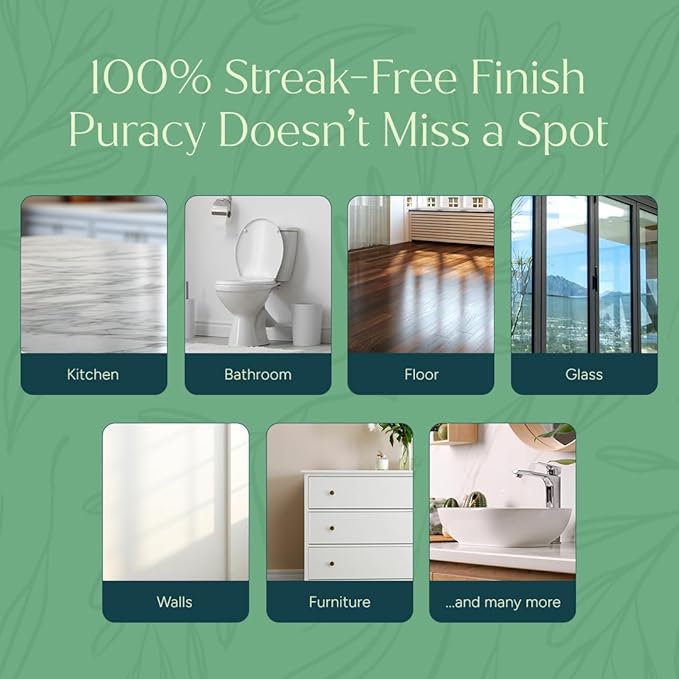 Puracy All Purpose Cleaner Spray – Plant-Powered Multi-Surface Cleaner - Surface Cleaner Solution As Seen on TikTok (Green Tea & Lime, 16 fl oz, 1 Pack)
