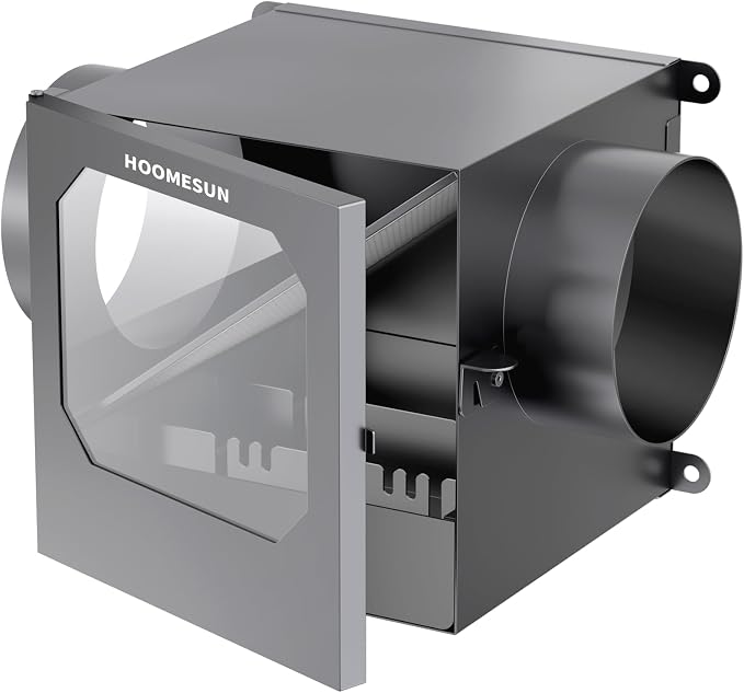 HOOMESUN Upgrade Indoor Dryer Duct Lint Trap Kit, Dryer Lint Catcher with Stainless Steel Mesh & 4in - 8FT Dryer Vent Hose, Water Drawer, Secondary Lint Trap for Gas or Electric Clothes Dryers