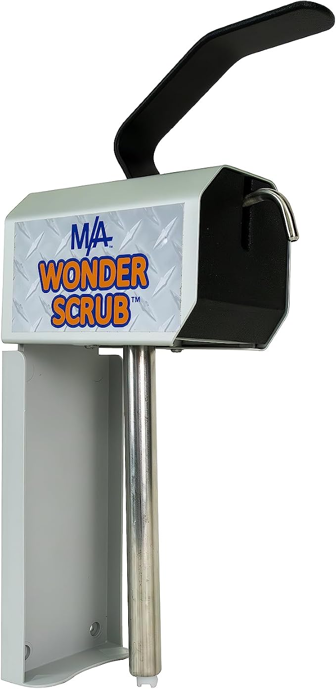 M/A Wonder Scrub - Industrial Hand Cleaner Dispenser - Fits 1 Gallon Flat Top Jug - Reusable Commercial Soap Pump