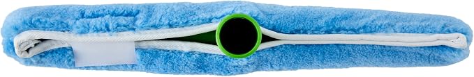 Restaurantware-Clean Tek Professional Window Washer Strip, 1 Window Scrubber with T-Bar Handle - Machine Washable, No-Streak Cleaning, Blue Acrylic Washer for Glass Door, Home Or Commercial Use