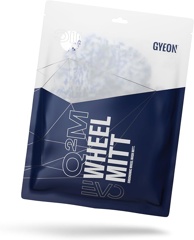 Gyeon WheelMitt EVO Ergonomic Wheel mitt for Precise Rim Cleaning Microfiber Glove high GSM Ultra Soft Twist Loop fibers deep Dirt Removal Safe on Matte Gloss Painted finishes Tight Spoke Access