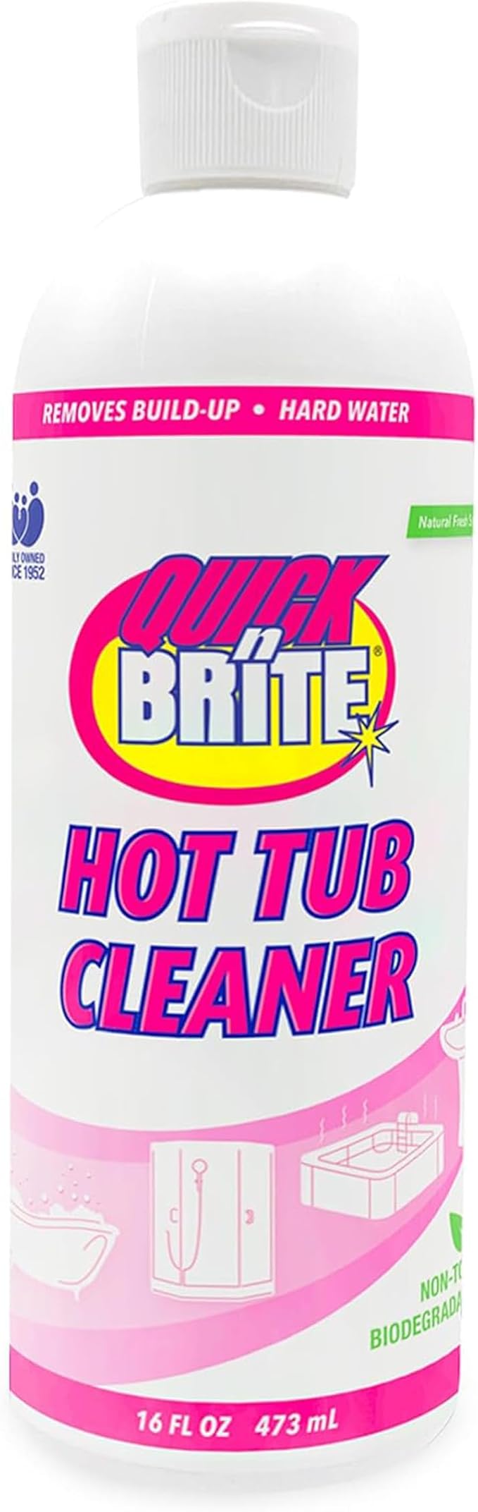 Quick 'n Brite Heavy Duty Hot Tub Cleaner - Non-abrasive Cleaning Gel, 16 oz. (Packaging May Vary)