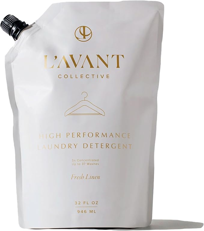 L’AVANT Collective | Laundry Detergent Refill - Fresh Linen Scent | Natural, Concentrated Soap for Sensitive Skin, Stain Remover, Baby Clothes, Luxury Care for Delicates, Everyday Loads, and Fabrics