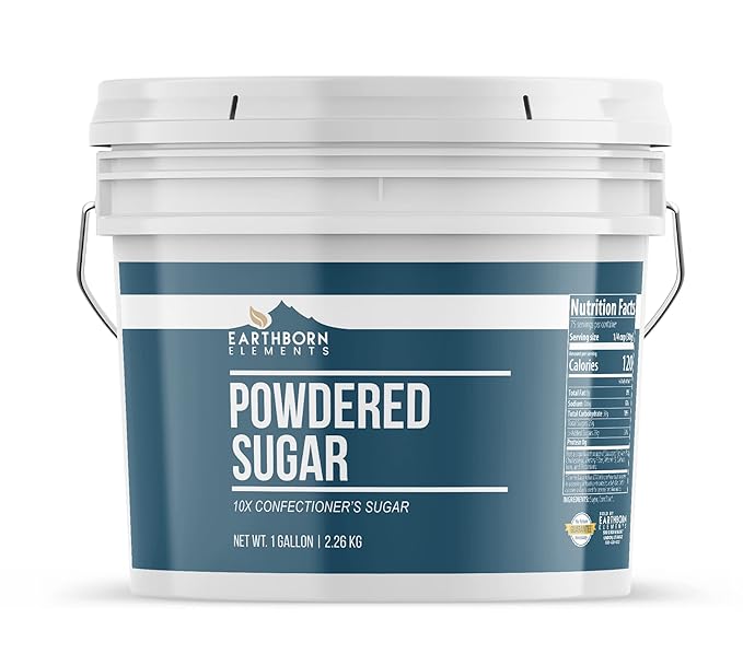 Earthborn Elements Baking Soda, Corn Starch, and Powdered Sugar Bundle, 1 Gallon Each, Bulk Sizes, Cleaning & Cooking