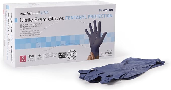 McKesson Confiderm LDC Nitrile Exam Glove Standard Cuff Length