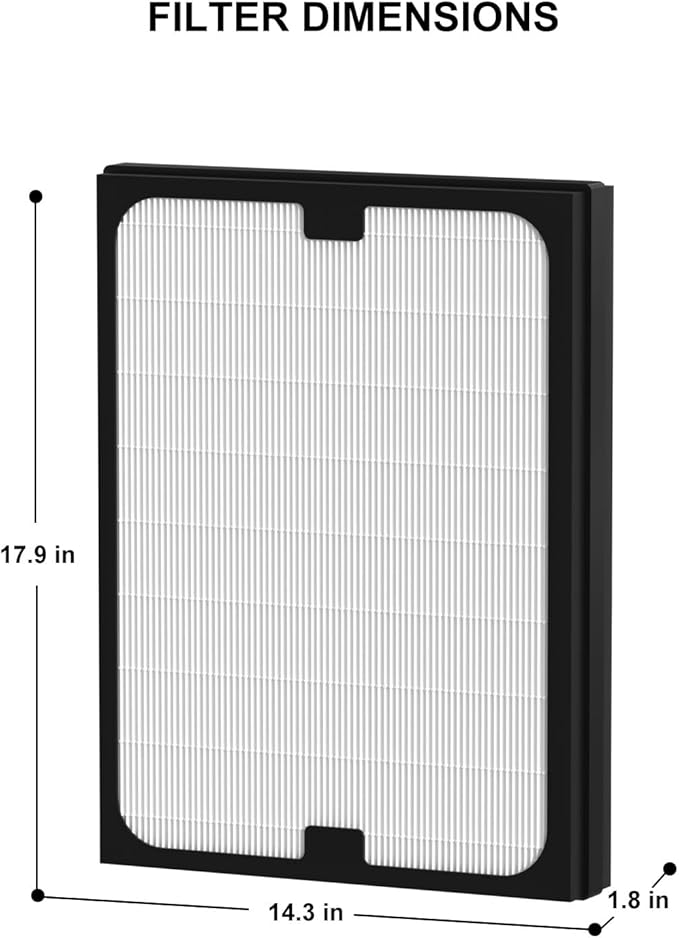 Classic 200/300 Series Particle HEPA Filter Replacement Compatible with Blueair Classic 200/300 Series Air Cleaner Purifier Models 201, 203, 205, 215B, 250E, 270E, 303, 2 Pack