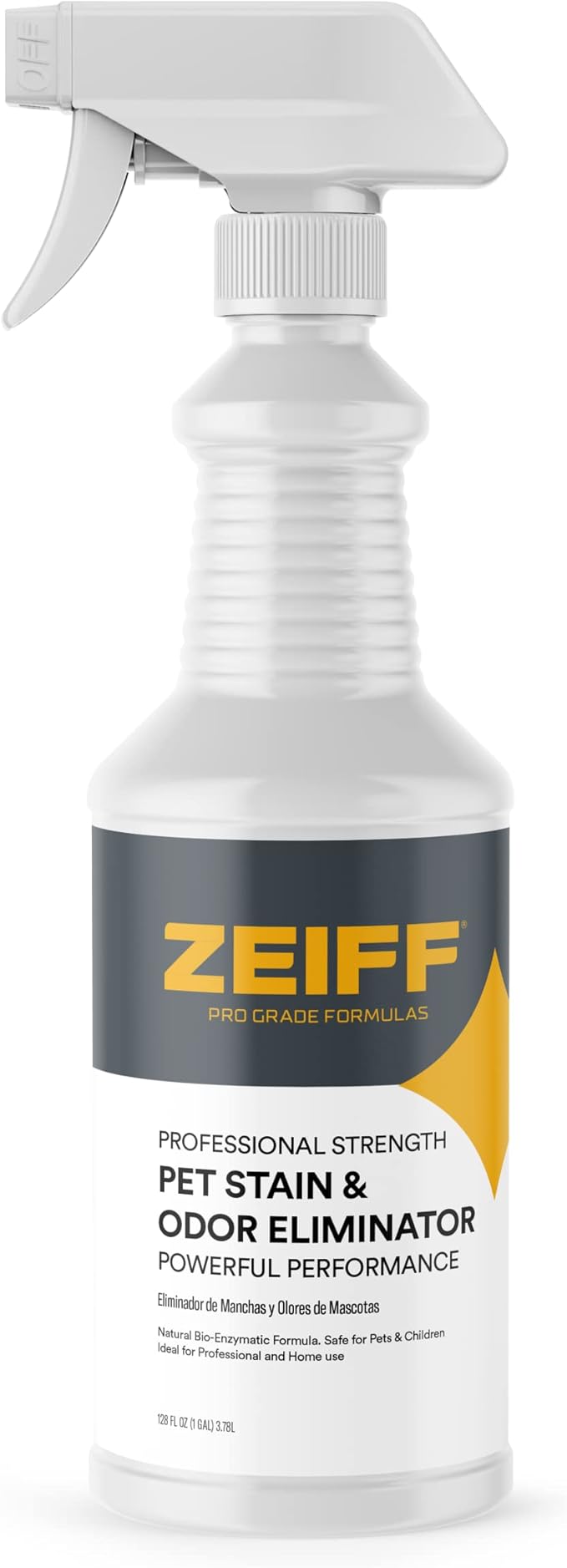 Zeiff Pet Stain and Odor Remover - Pet Odor Eliminator for Home and Professional Use - Pet Urine Enzyme Cleaner to Break Up Tough Stains - Carpet Stain Remover for Dog Urine and Cat Pee, Feces, Fluids