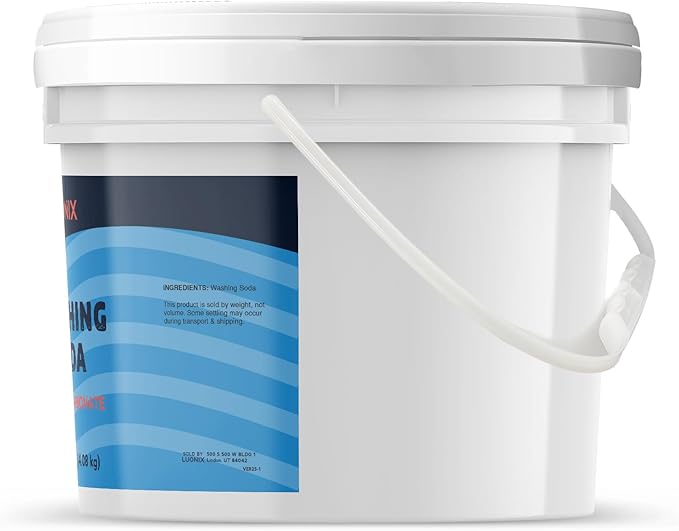 Luonix Washing Soda, 1 Gallon Bucket, Sodium Carbonate, Soda Ash, Laundry Additive