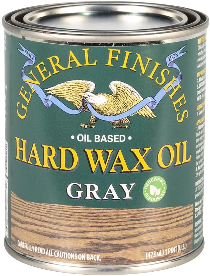 General Finishes Hard Wax Oil, 1 Pint, Gray