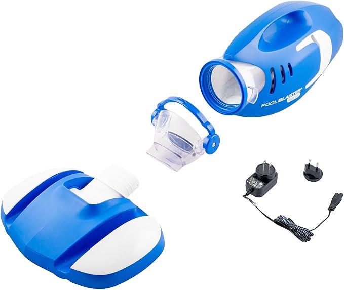 POOL BLASTER Max Cordless Pool Vacuum for Deep Cleaning & Strong Suction, Handheld Rechargeable Swimming Pool Cleaner for Inground and Above Ground Pools, Hoseless Pool Vac by Water Tech