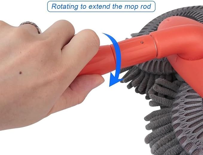 Retractable Double Head Car Wash Brush 360° Rotating Long Handle Car Cleaning Kit Brush Chenille Microfiber Car Wash Mop Not Hurt Paint Scratch Free((Single Set + 1 Spare Brush Head)