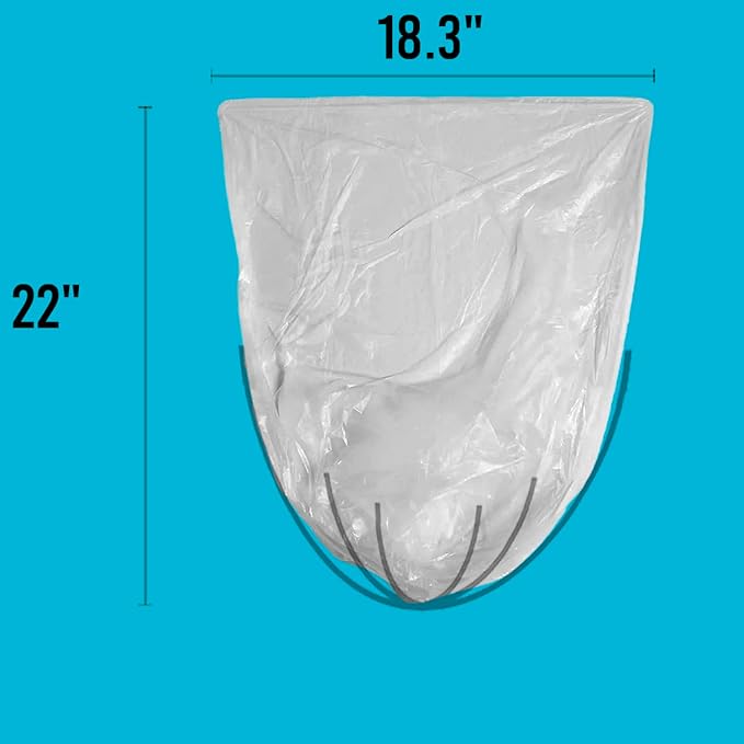 BEIDOU-PAC 2-4 Gallon Trash Bags, 400 Count Bulk, Clear Plastic Recycling Bags, Small Multi-purpose Garbage Bags for Business Home Bathroom Kitchen Commercial and Industrial