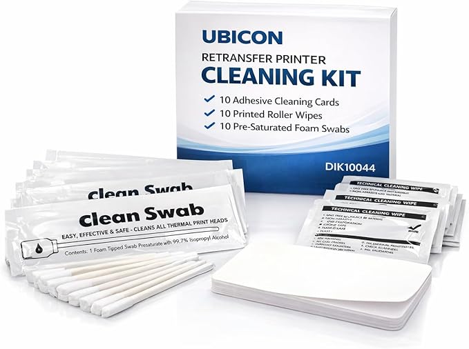 Retransfer Printer Cleaning Kit for XID Series ID Card Printers – Printhead & Roller Maintenance Kit, Prevent White Lines & Extend Printer Life (1 Kit)