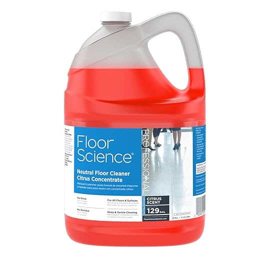 Diversey Floor Science CBD540441 Professional Neutral Floor Cleaner, Deep & Gentle Cleaning with No Residue, Citrus Scent, Concentrate, 1-Gallon