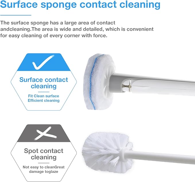 Disposable Toilet Wand Refills 50 Count, Pre-Loaded Cleaning Pads with Fresh Scent, Compatible with Clorox ToiletWand for Home RV Bathroom Cleaning