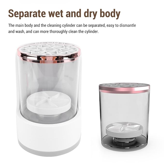 Electric Makeup Brush Cleaner,Multi Use Cosmetic Brush Cleaner, Automatic Makeup Brush Cleaner with Makeup Brush Dryer,Portable USB Deep Cleaning for All Size Makeup Brushes