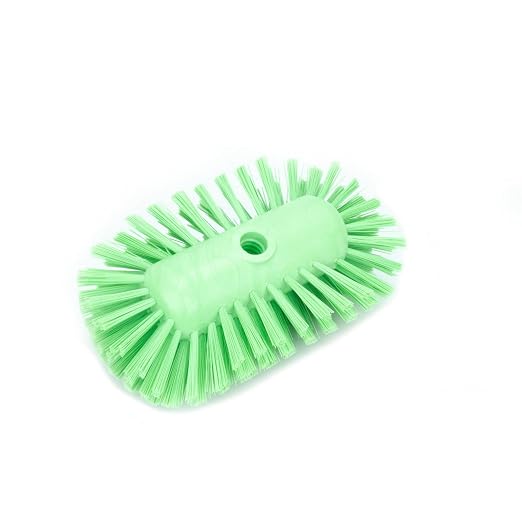SPARTA Tank and Kettle Scrub Brush Heavy-Duty Tile Brush, Color-Coded and Handle Compatible (Sold Separately) for Optimal Access In Spacious Containers, Plastic, 5.5 X 9.5 Inches, Lime
