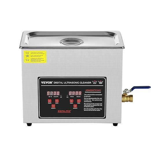 VEVOR 6L Ultrasonic Cleaner with Digital Timer & Heater, Professional Industrial Cleaner for Glasses Watch Rings Small Parts Circuit Board