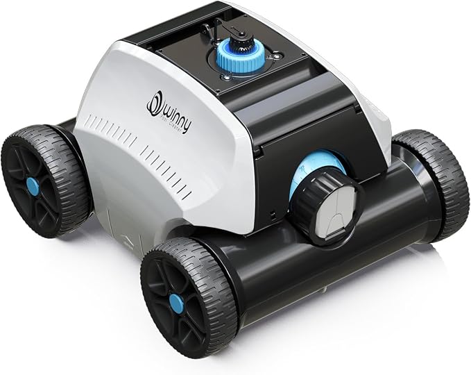 2026Cordless Robotic Pool Cleaner for Above Ground Pools – 6600mAh Battery Delivers 135Mins Running Time & 55W Strong Suction, Auto‑Parking Pool Vacuum with 185μm Filter Basket,1,350 Sq.Ft