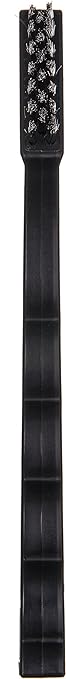 SPARTA Flo-Pac Grout Brush, Utility Brush with Crimped Stainless Steel Bristles for Cleaning, Detail Work, and Janitorial Use, 7 Inches, Black, (Pack of 12)