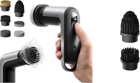 HOTO Grip™ Cordless Electric Spin Scrubber + 2 Pcs Replacement Brush Heads