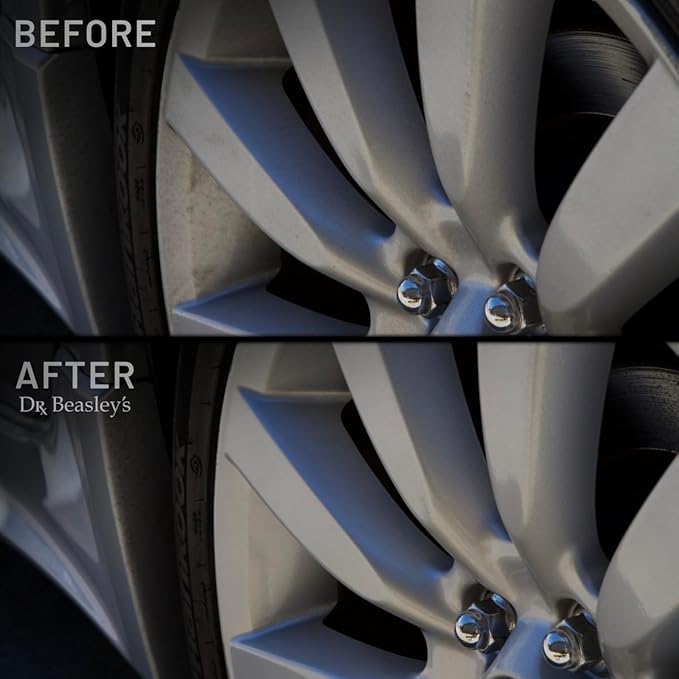 Dr. Beasley's Premium Wheel Cleanser for Autos 1 Gallon - Removes Dust, Dirt, and Grease on Wheels, Clings to Surface for Zero Waste and Maximum Results, Gives Wheels Remarkable Shine