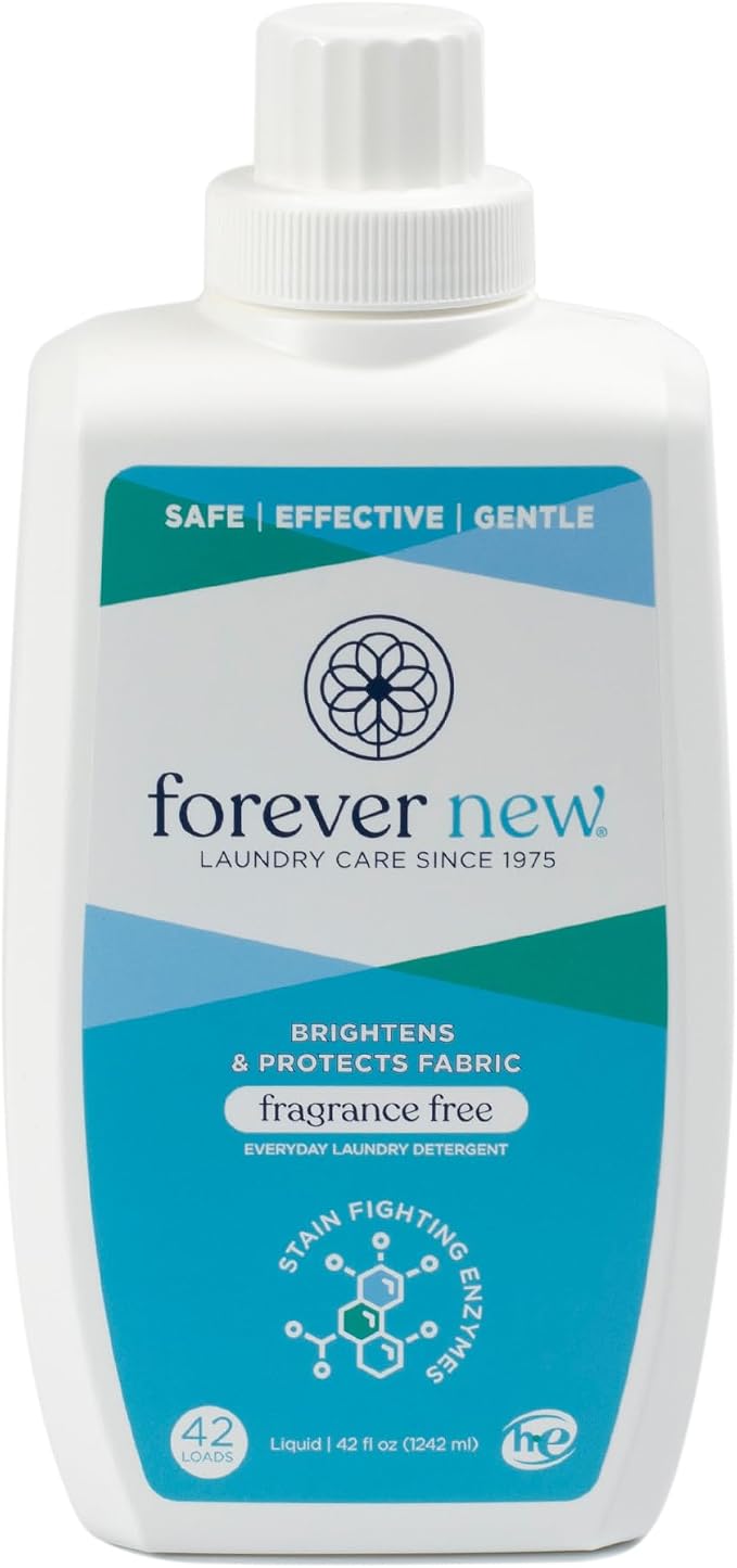 Everyday Liquid Laundry Detergent | Fragrance Free | Hypoallergenic | Enzymed-Based | Odor Control | 42 fl oz